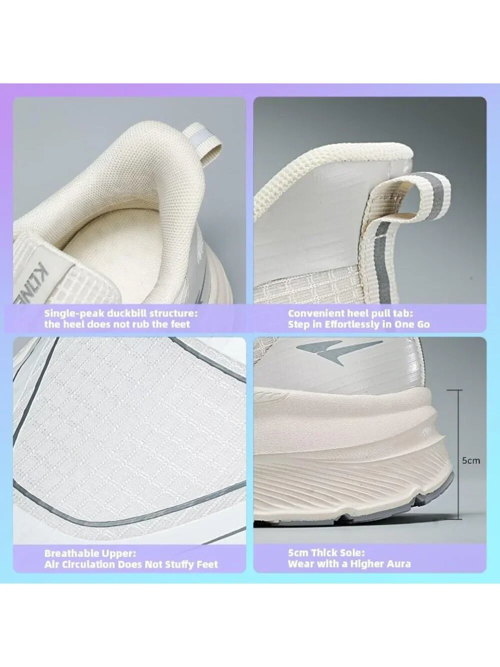 Men's Beige Wide Walking Shoes Soft Sole Non Slip Running Comfortable Tennis